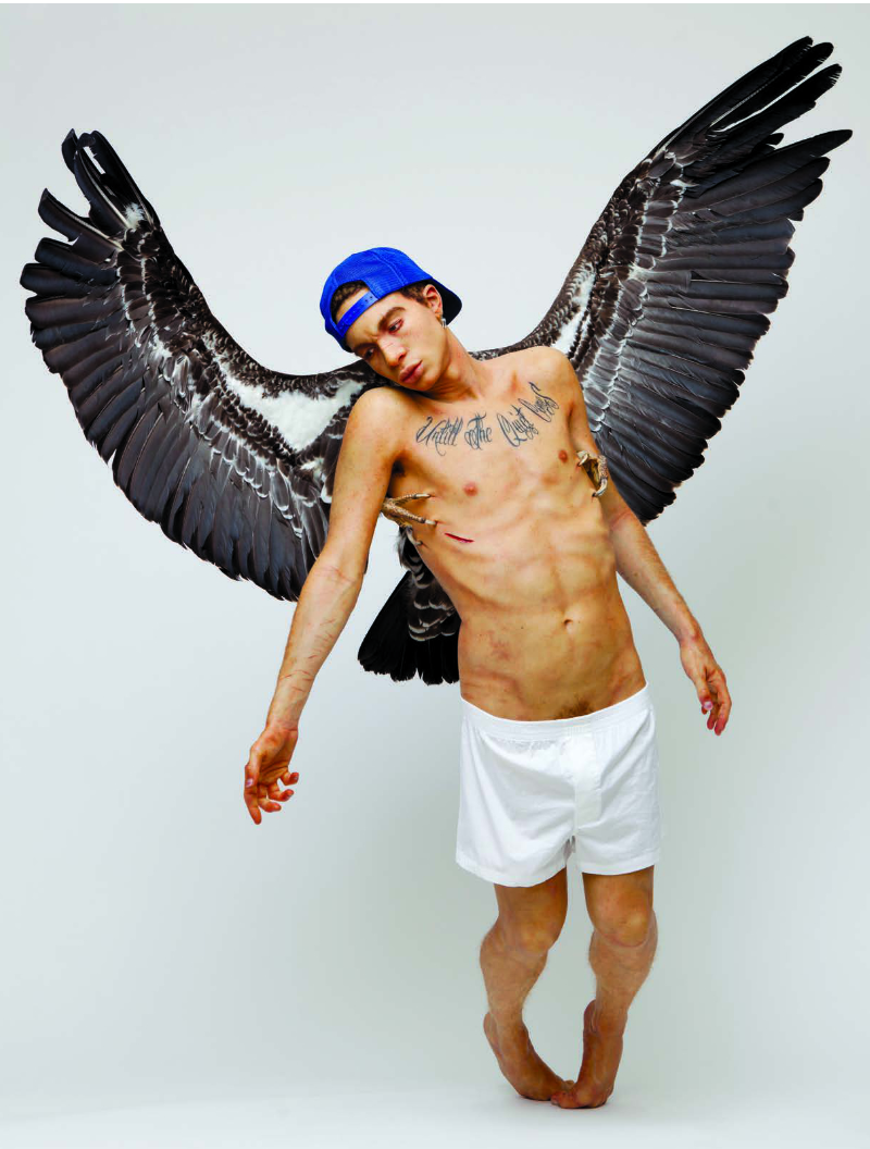 As a Flower Chooses Its Color, 2014, oil painted sculpture in platinum silicone and various materials, 181 x 81 x 170 cm. © 2014 THE KID all rights reserved.